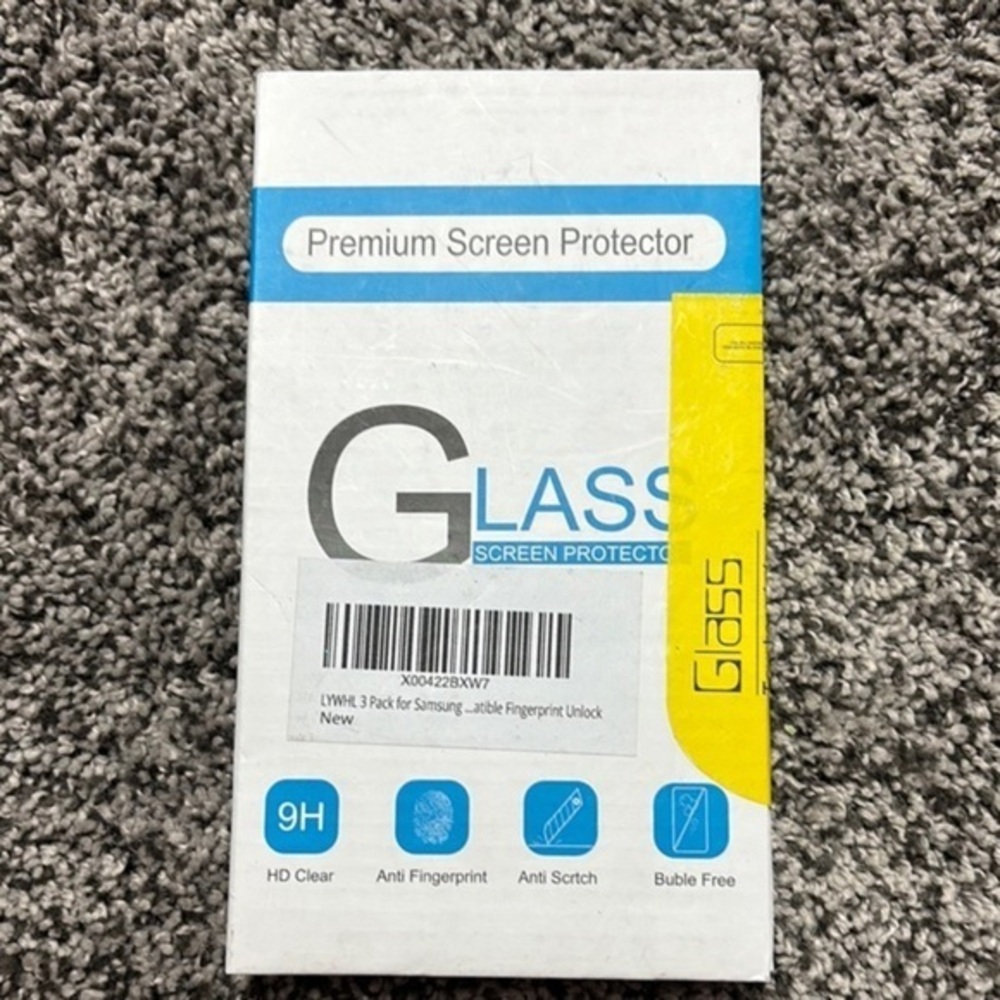 LYWHL 3 Pack for Samsung Galaxy S24 Tempered Glass Screen Protector with Easy